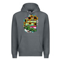 Rock Arizona Map Sunflower Cactus Serape Premium Hoodie - RanaPortraitStore