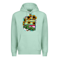 Seafoam Arizona Map Sunflower Cactus Serape Premium Hoodie - RanaPortraitStore