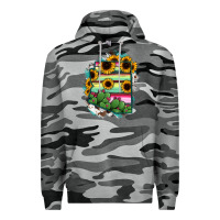 Slate Camo Arizona Map Sunflower Cactus Serape Premium Hoodie - RanaPortraitStore
