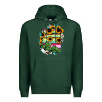 Sports Green Arizona Map Sunflower Cactus Serape Premium Hoodie - RanaPortraitStore