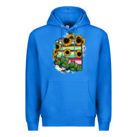 True Royal Arizona Map Sunflower Cactus Serape Premium Hoodie - RanaPortraitStore