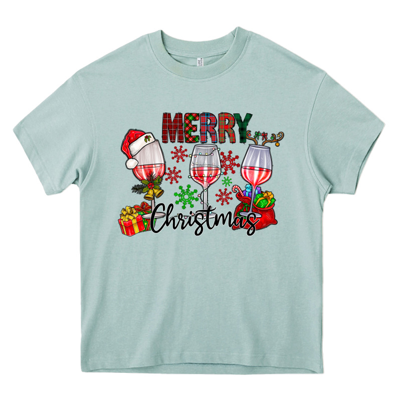 Merry Christmas Heavy Core Tee by CowhideDigitalArt | Teevron