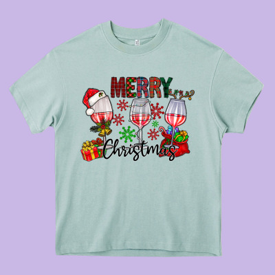 Merry Christmas Heavy Core Tee Designed By Cowhidedigitalart