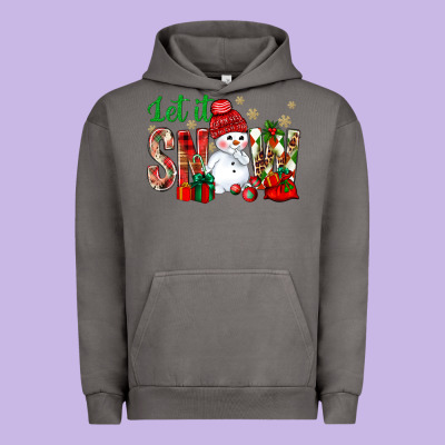 Let It Snow With Snowman Urban Hoodie Designed By Bundleandbundleshop
