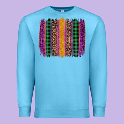 Mardi Gras Western Brush Stroke Premium Sweatshirt Designed By Artiststas