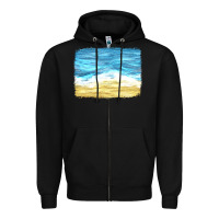 Black glitter beach background Zipper Hoodie - HRA Design Shop