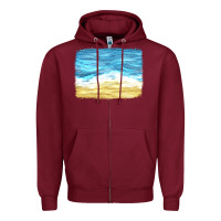 Burgundy glitter beach background Zipper Hoodie - HRA Design Shop
