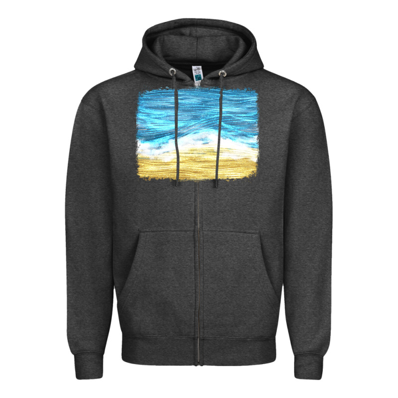 Glitter Beach Background Zipper Hoodie by HRA Design Shop | Teevron