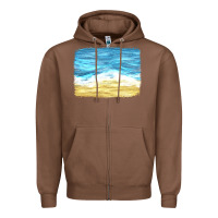 Chestnut glitter beach background Zipper Hoodie - HRA Design Shop