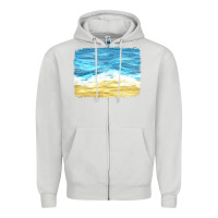 Dove Grey glitter beach background Zipper Hoodie - HRA Design Shop