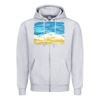 Heather Grey glitter beach background Zipper Hoodie - HRA Design Shop