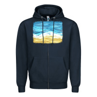 Navy glitter beach background Zipper Hoodie - HRA Design Shop