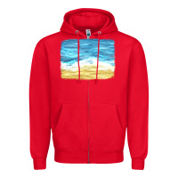 Red glitter beach background Zipper Hoodie - HRA Design Shop