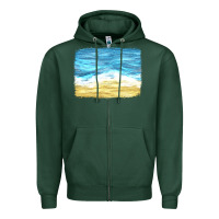 Sports Green glitter beach background Zipper Hoodie - HRA Design Shop