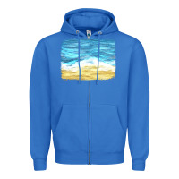 True Royal glitter beach background Zipper Hoodie - HRA Design Shop