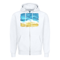 White glitter beach background Zipper Hoodie - HRA Design Shop