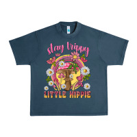 Midnight Navy stay trippy little hippie tbw Urban Heavy Tee - texasbilliewilder