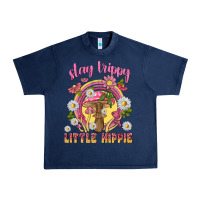 Navy stay trippy little hippie tbw Urban Heavy Tee - texasbilliewilder