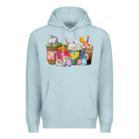 Blue Mist Easter coffee cups Premium Hoodie - NancyCooperArtShop