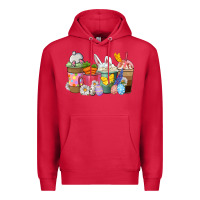 Cardinal Easter coffee cups Premium Hoodie - NancyCooperArtShop
