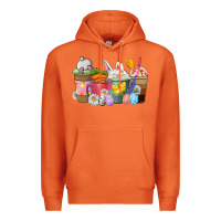 Carrot Easter coffee cups Premium Hoodie - NancyCooperArtShop