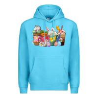 Ocean Blue Easter coffee cups Premium Hoodie - NancyCooperArtShop