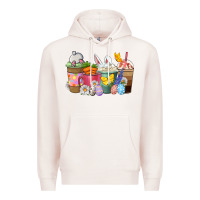 Pale Pink Easter coffee cups Premium Hoodie - NancyCooperArtShop