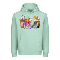 Seafoam Easter coffee cups Premium Hoodie - NancyCooperArtShop