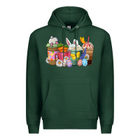 Sports Green Easter coffee cups Premium Hoodie - NancyCooperArtShop