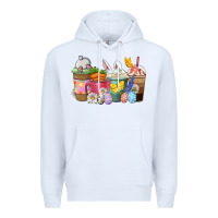 White Easter coffee cups Premium Hoodie - NancyCooperArtShop
