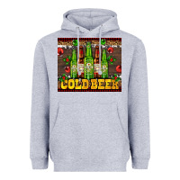 Heather Grey cold beer with beer bottles Heavyweight Hoodie - AdoDesignShop