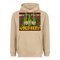 Mushroom cold beer with beer bottles Heavyweight Hoodie - AdoDesignShop