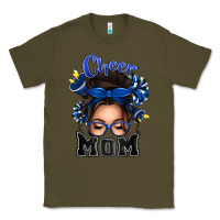 Army Green cheer mom messy bun Classic Tee - texasbilliewilder