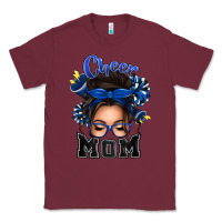 Burgundy cheer mom messy bun Classic Tee - texasbilliewilder