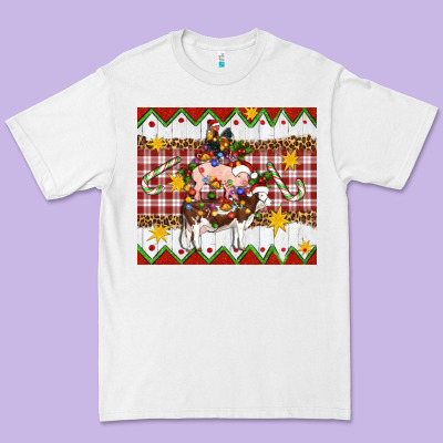 Stacked Christmas Farm Premium Tee Designed By Artiststas