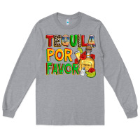 Heather Grey tequila por favor Long Sleeve Tee - Zillion Design Studio