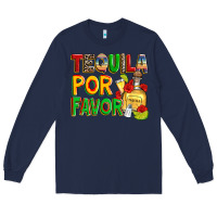 Navy tequila por favor Long Sleeve Tee - Zillion Design Studio