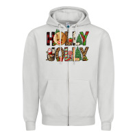 Dove Grey holly jolly Zipper Hoodie - FaDigitalArtStudio