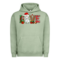 Pigment Oil Green love snowman bbs Urban Hoodie - BundleAndBundleShop