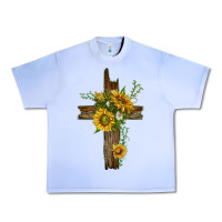 Grape Ice sunflower cross Urban Heavy Tee - texasbilliewilder