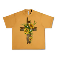 Peanut Butter sunflower cross Urban Heavy Tee - texasbilliewilder