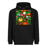 Black physical education class seamless pattern Heavyweight Hoodie - BundleAndBundleShop