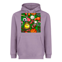 Lavender physical education class seamless pattern Heavyweight Hoodie - BundleAndBundleShop