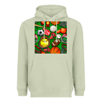 Matcha physical education class seamless pattern Heavyweight Hoodie - BundleAndBundleShop