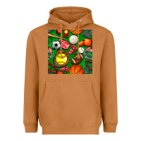 Meerkat physical education class seamless pattern Heavyweight Hoodie - BundleAndBundleShop