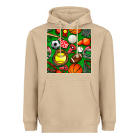Mushroom physical education class seamless pattern Heavyweight Hoodie - BundleAndBundleShop