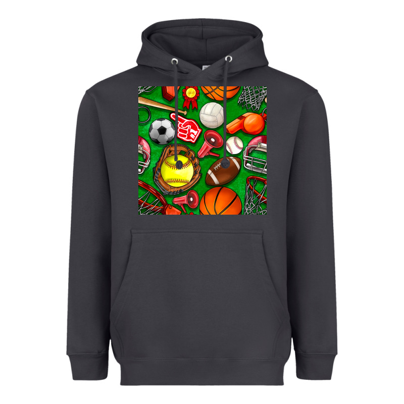 Physical Education Class Seamless Pattern Heavyweight Hoodie by BundleAndBundleShop | Teevron
