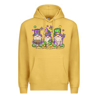 Antique Gold mardi gras gnomes Premium Hoodie - MaliasSmallBusiness