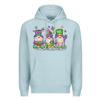 Blue Mist mardi gras gnomes Premium Hoodie - MaliasSmallBusiness