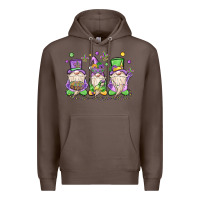 Coffee mardi gras gnomes Premium Hoodie - MaliasSmallBusiness